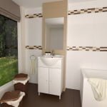 Mobilier baie, 50 cm, baza, lavoar si oglinda, Desy50, Savini Due