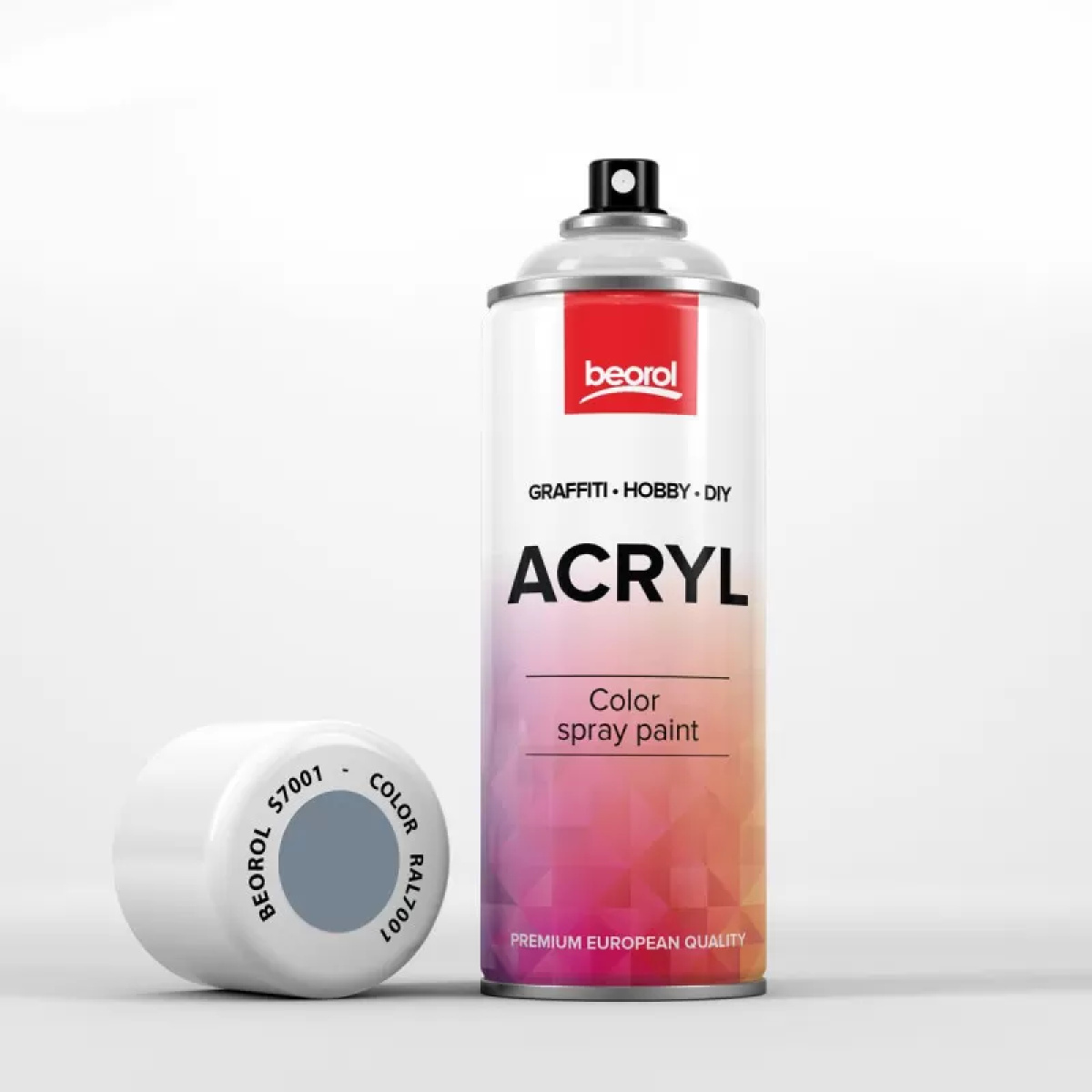 Spray gri Argento, RAL 7001, 400 ml, Beorol - imagine 5