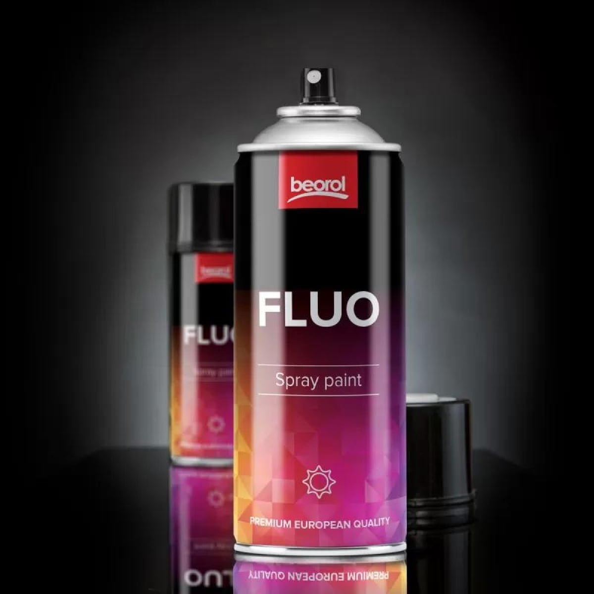 Spray fluorescent, galben, SFL02, 400 ml, Beorol - imagine 4
