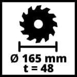 Fierastrau circular de mana, 1200 W, 5200 rpm, TE-PS 165, Einhell - imagine 5