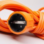 Cordon cu fisa si priza, 10 m, portocaliu, Elbi Electric - imagine 2
