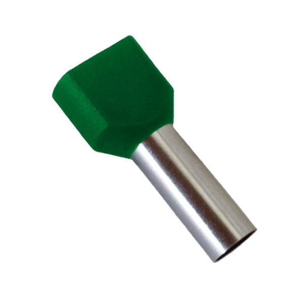 Pini terminali, dubli, izolati, TE10-14, verde inchis, Elmark
