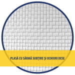 Plasa sarma zincata, inaltime 1 m, ochi 5 mm x 5 mm, diametrul sarmei: 0.56 mm - imagine 2