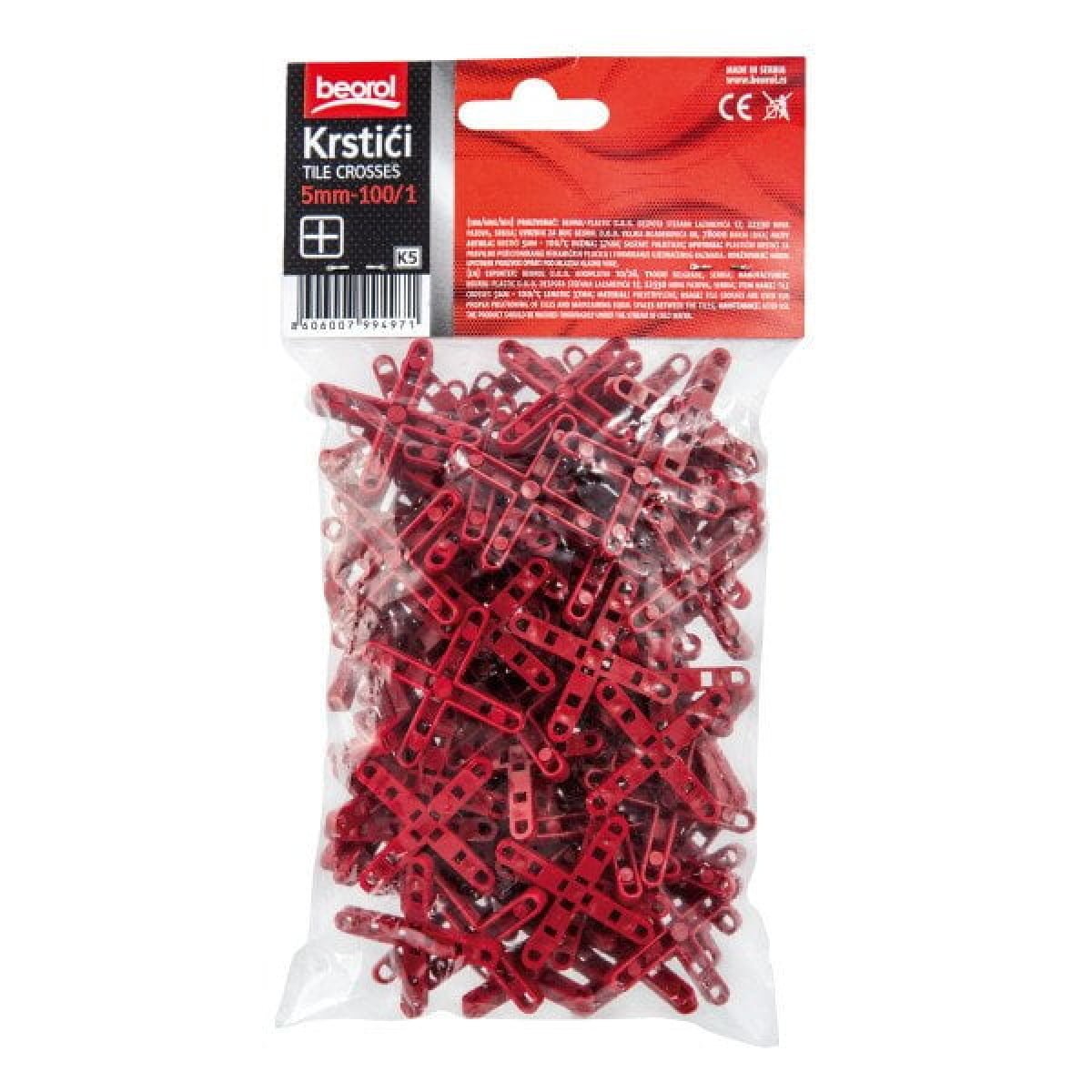 Distantiere pentru gresie si faianta, 5 mm, 100 buc, Beorol - imagine 2