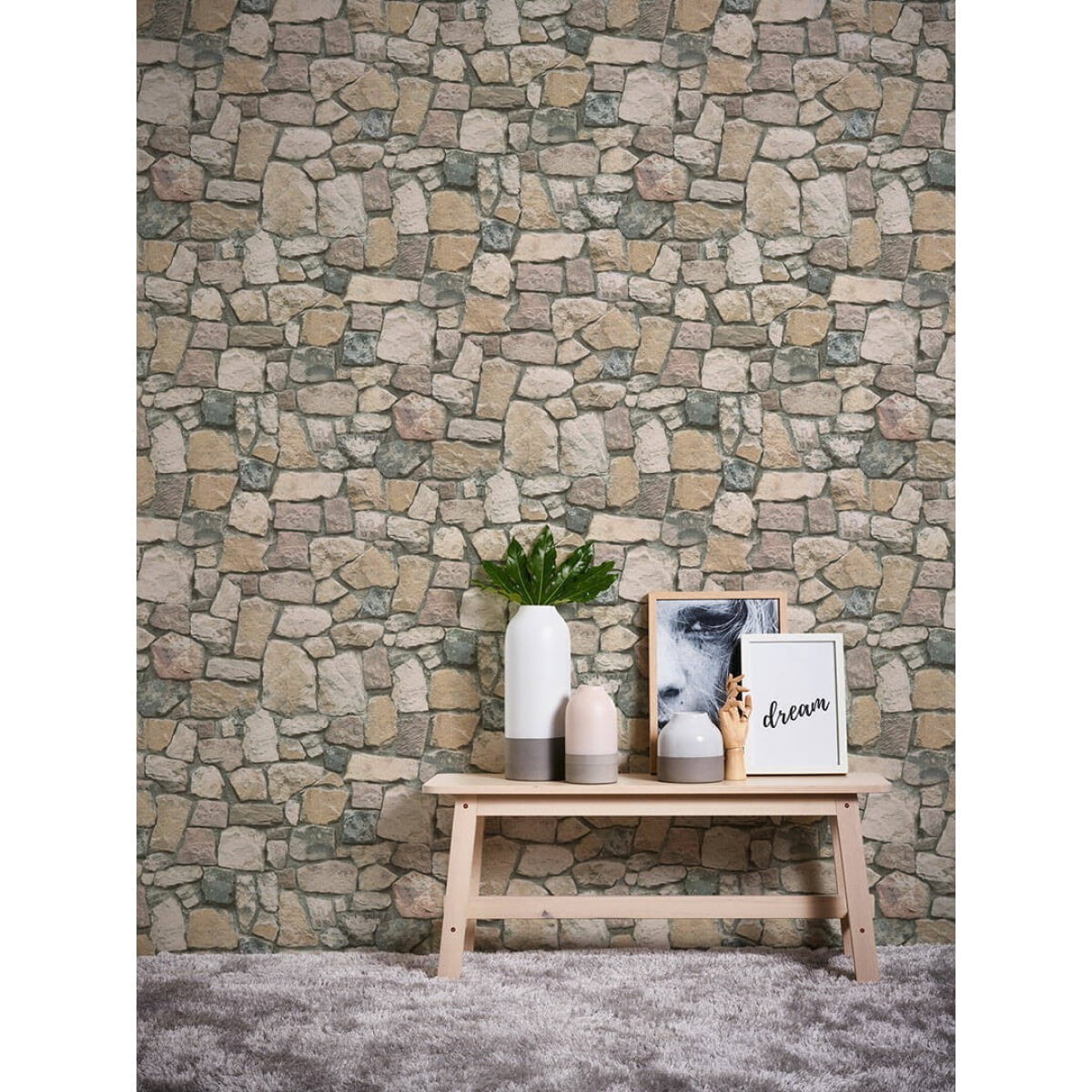 Tapet hartie, model piatra, 10 x 0.53 m, 692412, AS Creation Decora Natur - imagine 3
