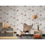 Tapet vlies, model floral, crem + rosu, 10 x 0.53 m, 249739, AS Creation Avenzio - imagine 4