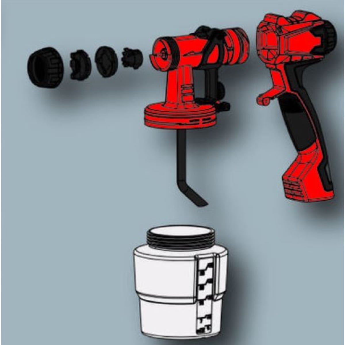 Pistol electric de vopsit, TC-SY 600 S, Einhell - imagine 4