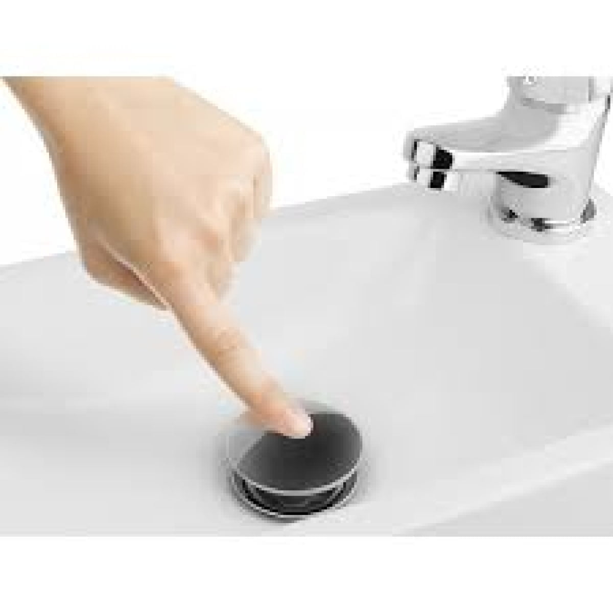 Ventil click-clack pentru chiuvete cu preaplin, G 1 1/4, Ferro - imagine 2