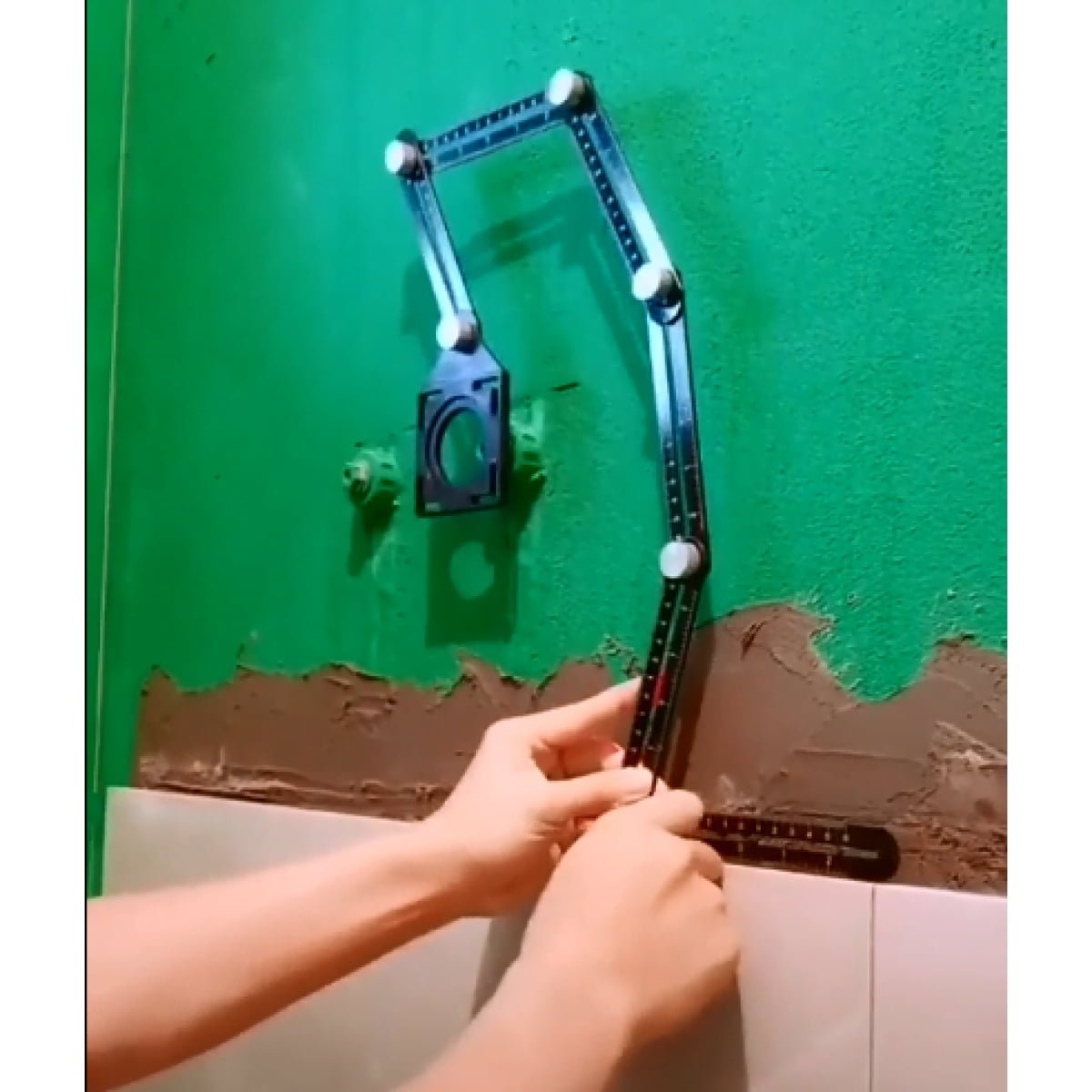 Sistem pliabil, metalic, pentru trasare gauri placi ceramice, 1 capat - imagine 6