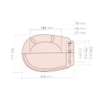 Capac WC, din plastic, inchidere standard, alb, 356 x 456 mm, Olympia - imagine 4
