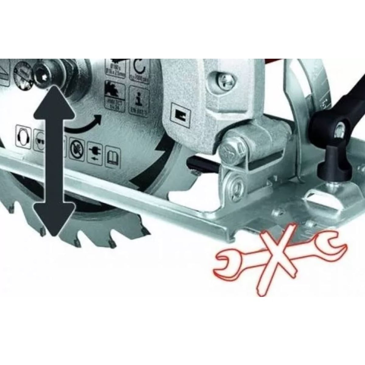 Fierastrau circular de mana, 1230 W, TC-CS 1200, Einhell - imagine 2
