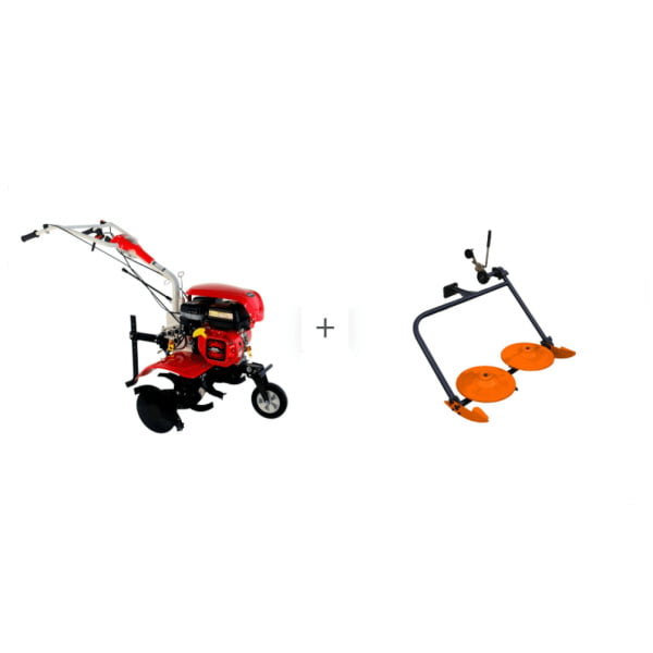 Motocultor, 7CP, LC750, cu roti + cositoare rotativa, Loncin