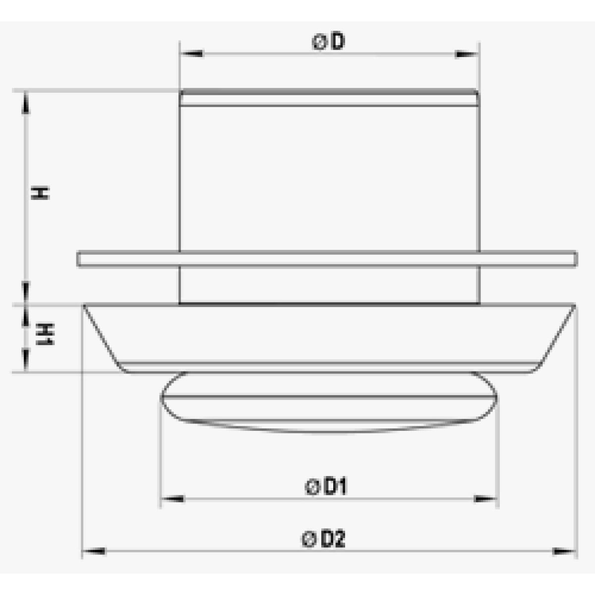 Anemostat cu flansa, 100 mm, A 100 VRF, Vents - imagine 3