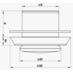 Anemostat cu flansa, 100 mm, A 100 VRF, Vents - imagine 3