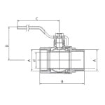 Robinet de trecere cu bila, filet exterior, standard plus, KP11, Ferro - imagine 2