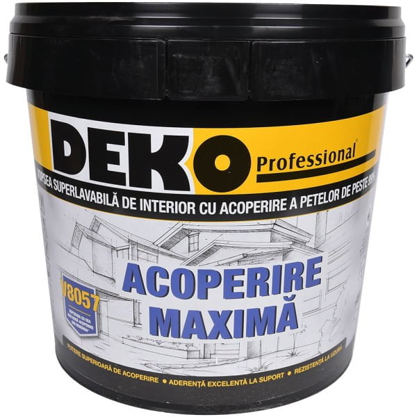 Vopsea lavabila, interior, 15 L, alb, V8057, Deko