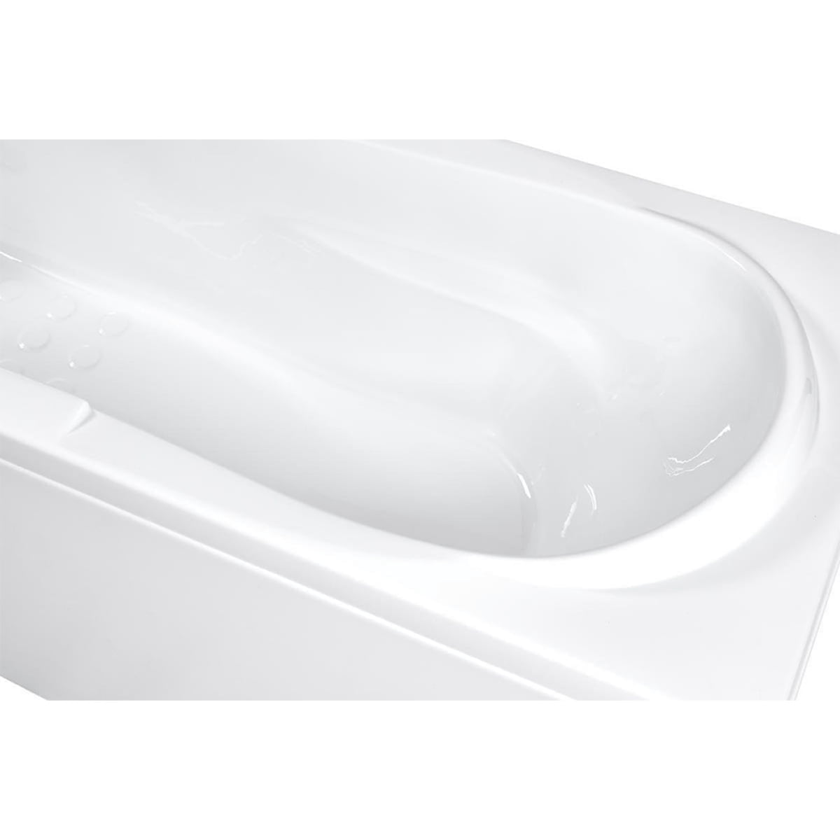 Cada baie, 1600 x 700 mm, acril sanitar, alb, Uranus, Fibrocom - imagine 2
