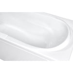 Cada baie, 1600 x 700 mm, acril sanitar, alb, Uranus, Fibrocom - imagine 2
