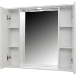 Dulap baie, cu oglinda, alb, 75 x 14 x 60 cm, BadenMob - imagine 2