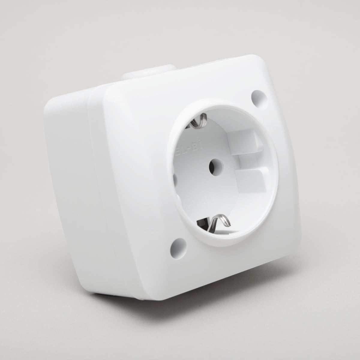 Priza simpla, cu C.P.  P.T., alb, Alsu, EL0000456, Elbi Electric - imagine 2