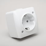 Priza simpla, cu C.P. P.T., alb, Alsu, EL0000456, Elbi Electric - imagine 2