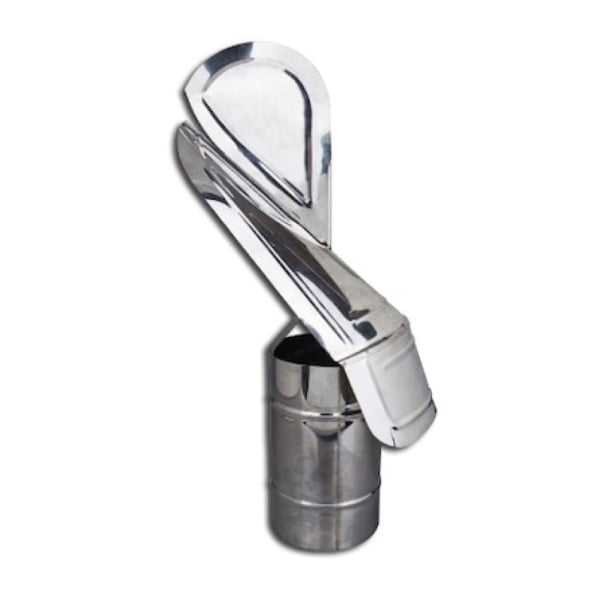 Capac terminal cos de fum, rotativ, tip cocos vant, inox, 120 mm