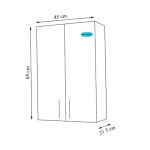 Dulap baie, alb, 45 x 68 x 21.5 cm, BadenMob - imagine 3