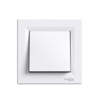 Intrerupator simplu, alb, 10 A, fara surub, Asfora, EPH0100121, Schneider Electric