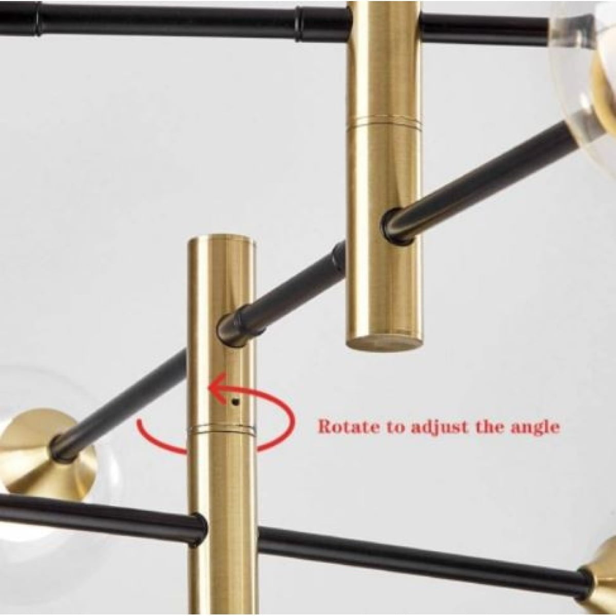 Lustra LED, gold, 90 x 90 x 70 cm - imagine 3