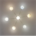 Lustra LED, planete, 80 x 80 x 40 cm - imagine 4