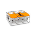 Clema legatura, 3 poli, 4 mm, 450 V, 32 A, Wago