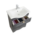 Mobilier baie, baza si lavoar, 65 cm, antracit, soft close, MDF, seria 172, BadenMob - imagine 2