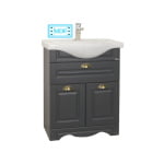 Mobilier baie, baza si lavoar, 65 cm, antracit, soft close, MDF, seria 172, BadenMob