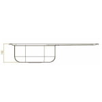 Chiuveta inox, pentru masca, dreaptunghiulara, cuva dreapta, 50 x 80 cm, 1001 MDM, Sanobi - imagine 3
