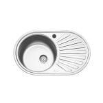 Chiuveta inox, pentru masca, cuva rotunda, in partea stanga, 78 x 48 cm, 2020 BSL-OV, Sanobi