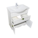 Mobilier baie, baza si lavoar, 60 cm, alb rustic, seria 172, BadenMob - imagine 3
