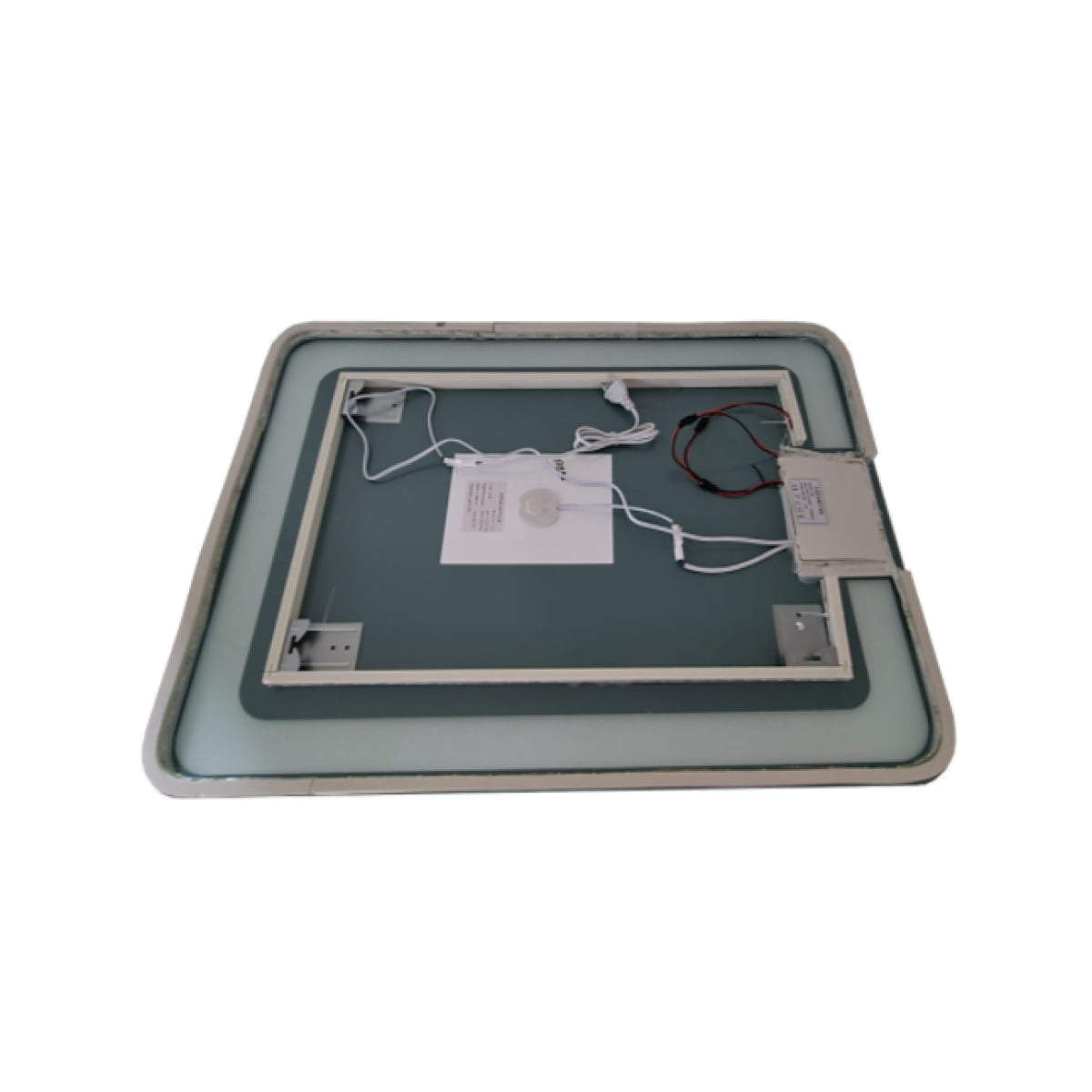 Oglinda baie, cu iluminare LED, functie dezaburire, ceas si termometru, 60 x 80 cm, MD1, BadenMob - imagine 2