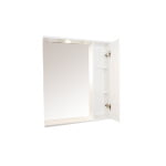 Oglinda baie, cu dulap, 60 cm, alb rustic, seria 172, BadenMob - imagine 2