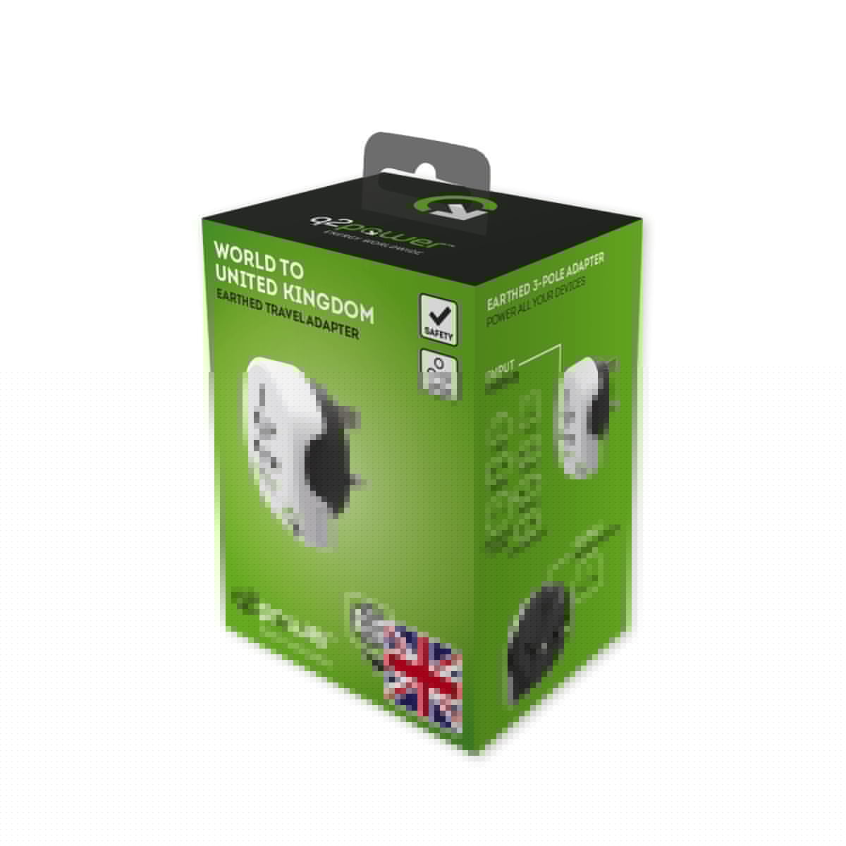 Adaptor priza, Universal - UK, Q2Power - imagine 3