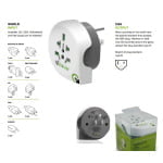 Adaptor priza, Universal - UK, Q2Power - imagine 4