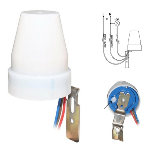 Senzor de lumina crepuscular, 16 A, 230 V, exterior / interior, alb, LXP02