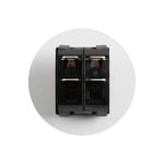 Comutator basculant cu bec, 250 V, 2 circuite, verde - imagine 2