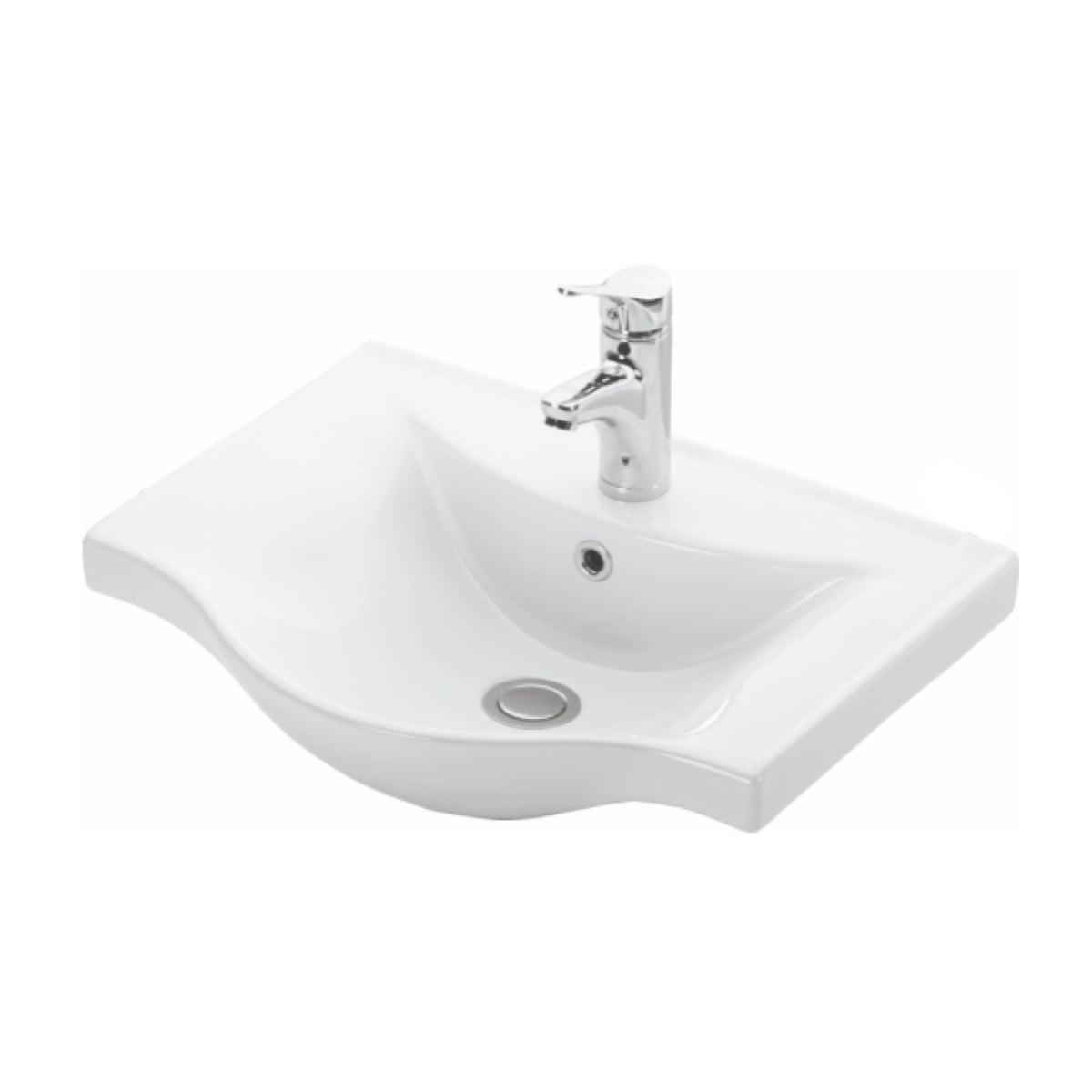 Mobilier baie, baza si lavoar, 55 cm, alb, seria 153, BadenMob - imagine 3
