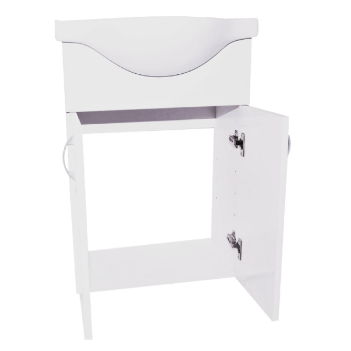 Mobilier baie, baza si lavoar, 60 cm, alb, seria 101, BadenMob - imagine 4