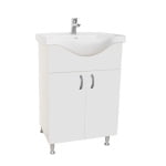 Mobilier baie, baza si lavoar, 60 cm, alb, seria 101, BadenMob