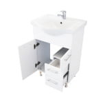 Mobilier baie, baza si lavoar, 55 cm, alb, seria 153, BadenMob - imagine 4
