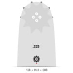 Sina de ghidaj, 38 cm, pas 3.25, 1.5 mm, Oregon - imagine 3