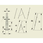 Scara aluminiu, 3 x 7 trepte - imagine 2