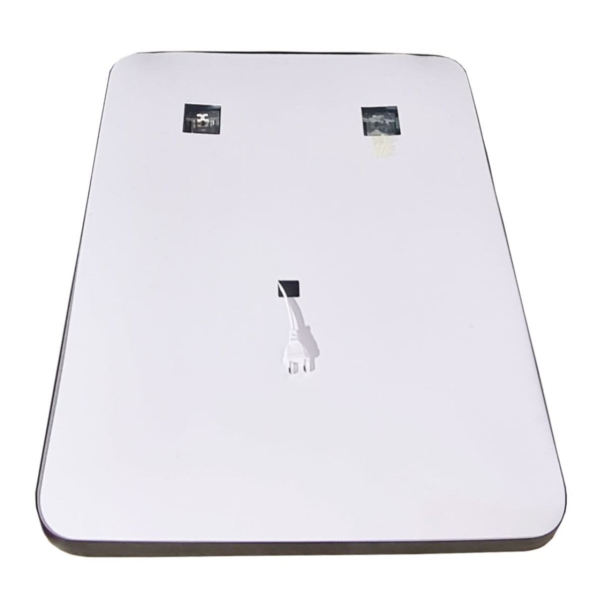Oglinda baie, cu iluminare LED, intrerupator touch, rama neagra, 60 x 80 cm, BadenMob - imagine 2