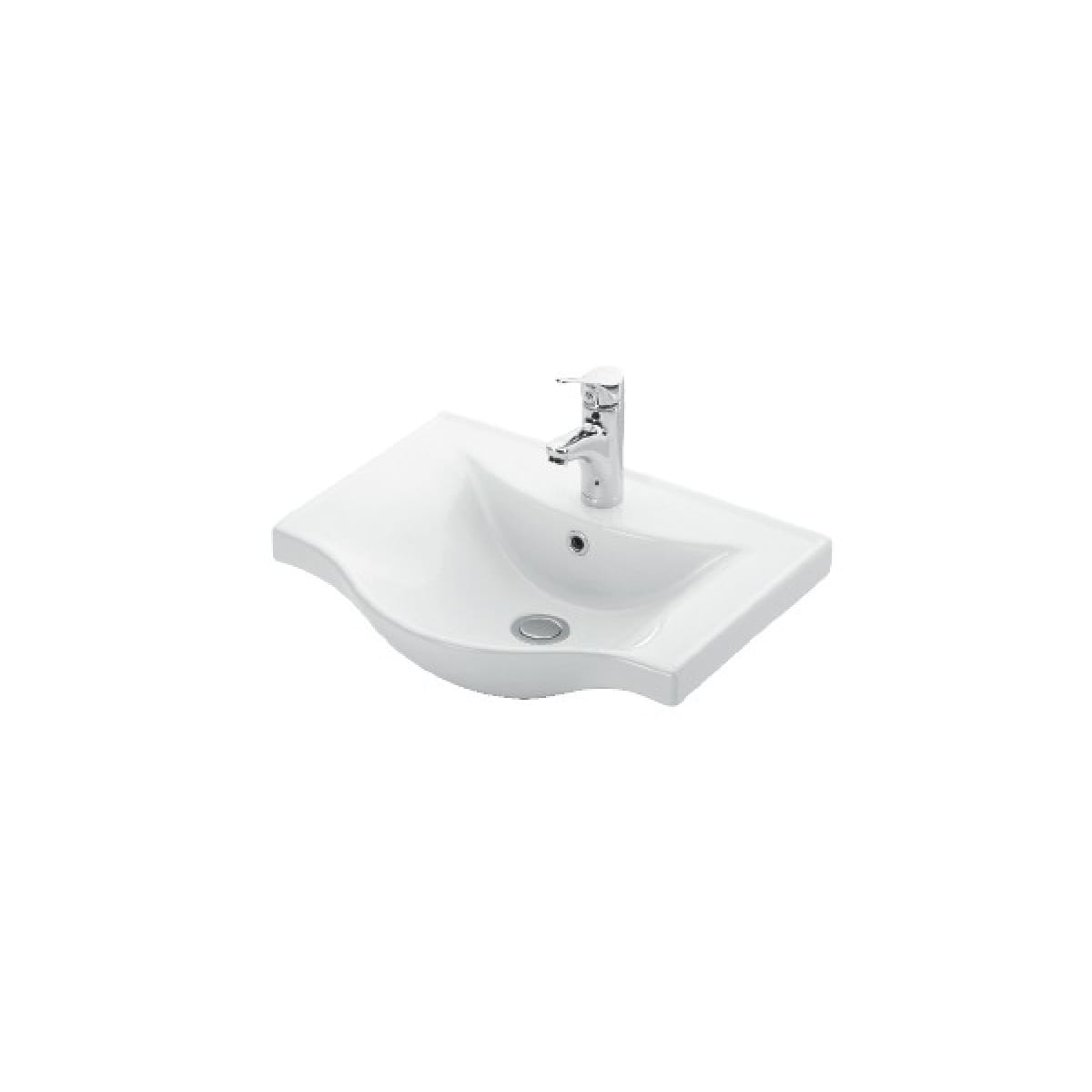 Mobilier baie, baza si lavoar, 45 cm, alb, seria 101, BadenMob - imagine 4